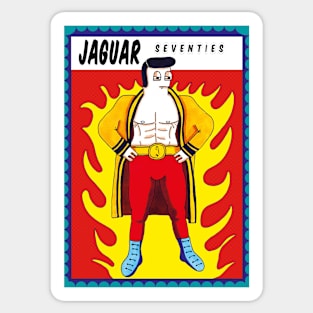 "Wrestler - 'Jaguar Seventies' Sticker